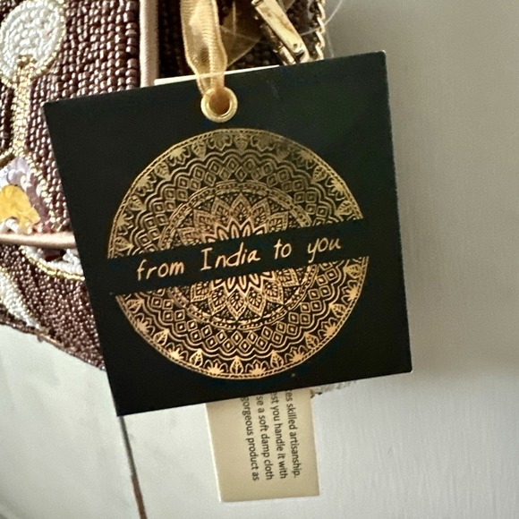 NWT New Release  From India to You Espresso Martini Beaded Bag TikTok Viral - Picture 2 of 16